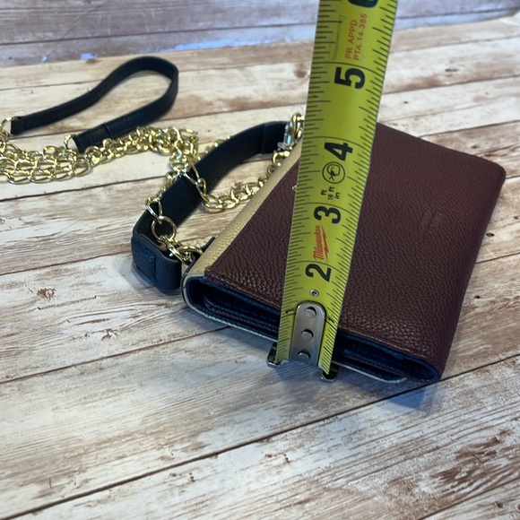 COPY - NWT Giani Bernini Wallet Clutch Crossbody Mini Handbag Gold Maroon Navy … - Picture 11 of 13